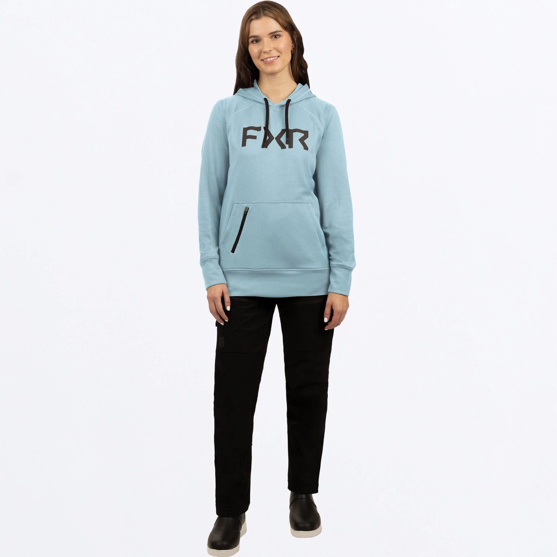 Unisex Pilot UPF Pullover Hoodie in Light Steel