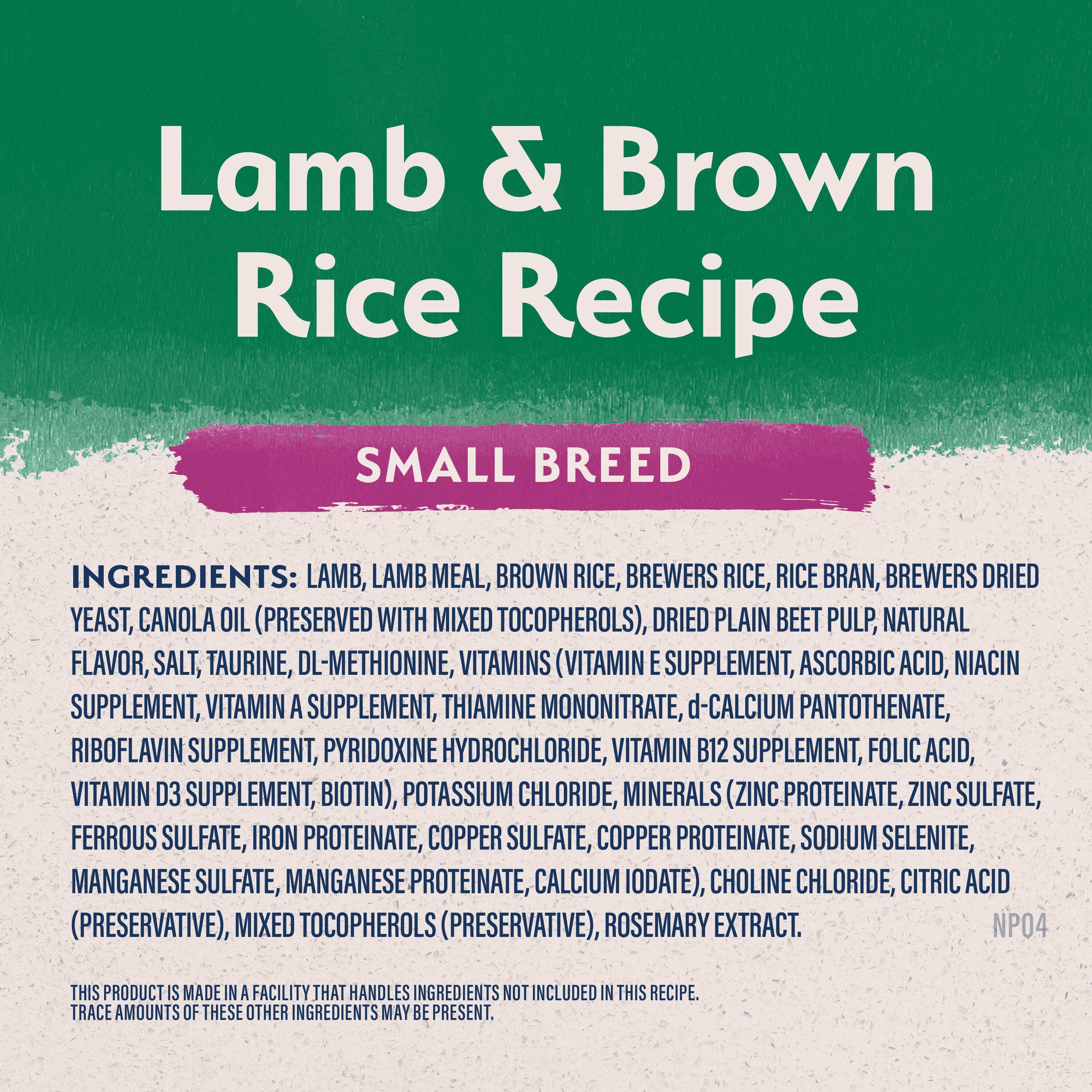 Lamb & Brown Rice Small Breed Bites Recipe Dry Dog Food