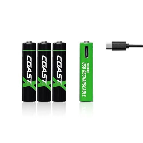 Zithion-X AAA Rechargeable Lithium-Ion Batteries with USB-C Port - 4-Pack
