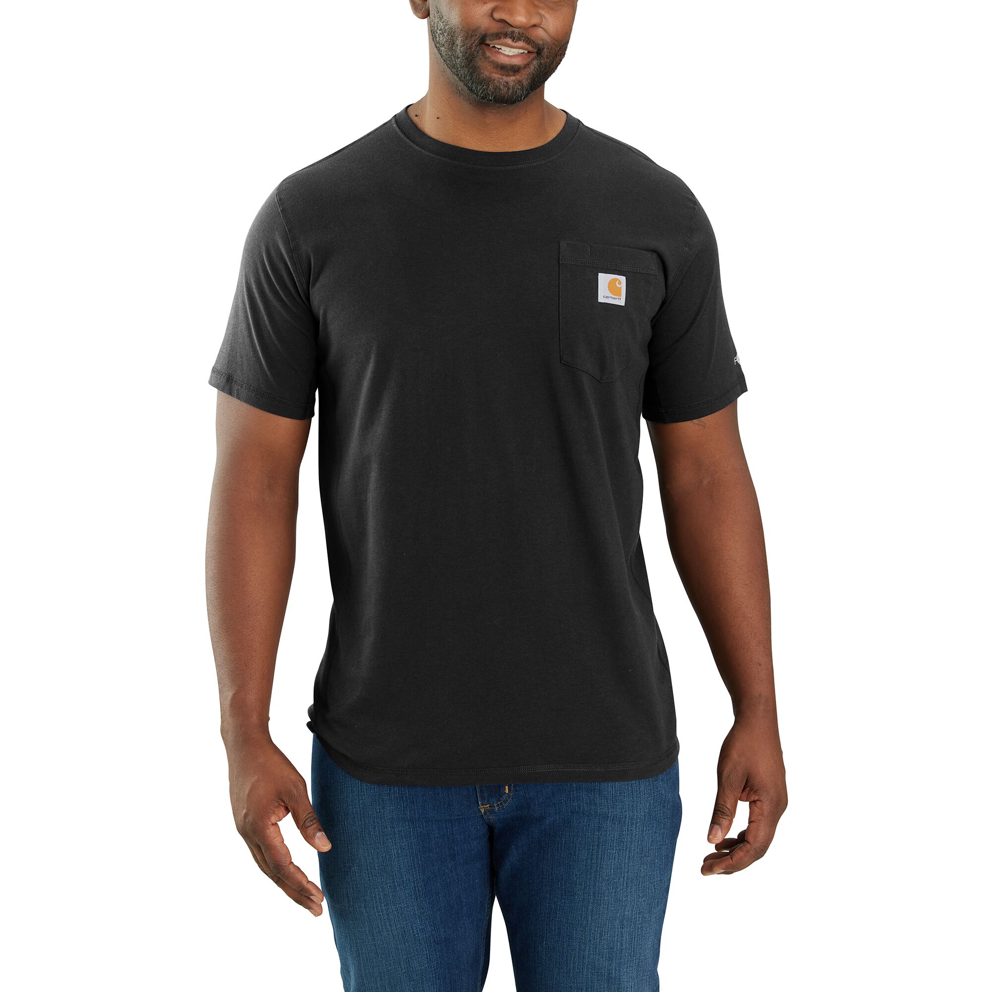 Men's Force Relaxed Fit Midweight Short Sleeve Pocket T-Shirt in Neutrals
