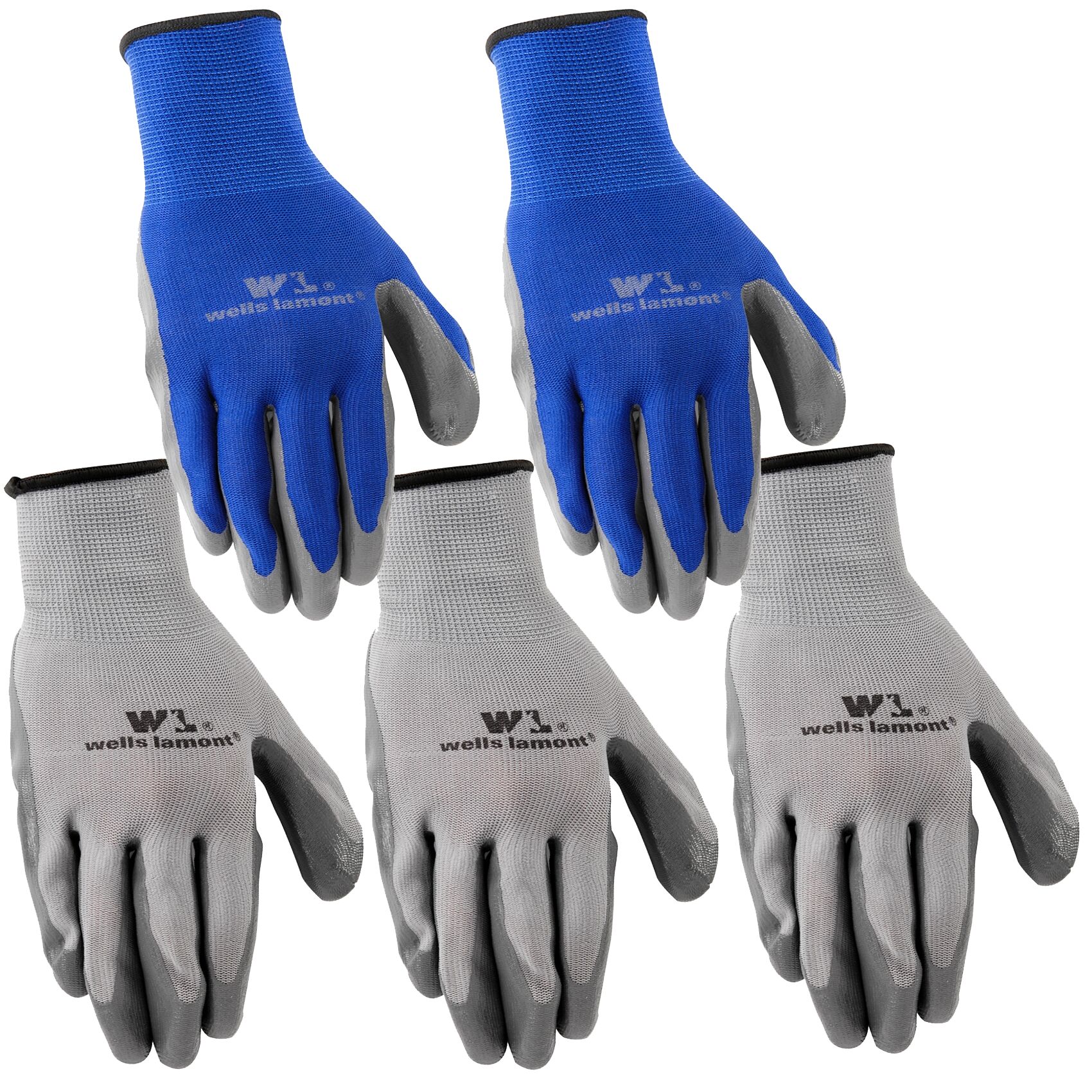Men's 5-Pack Nitrile Coated Knit Gloves