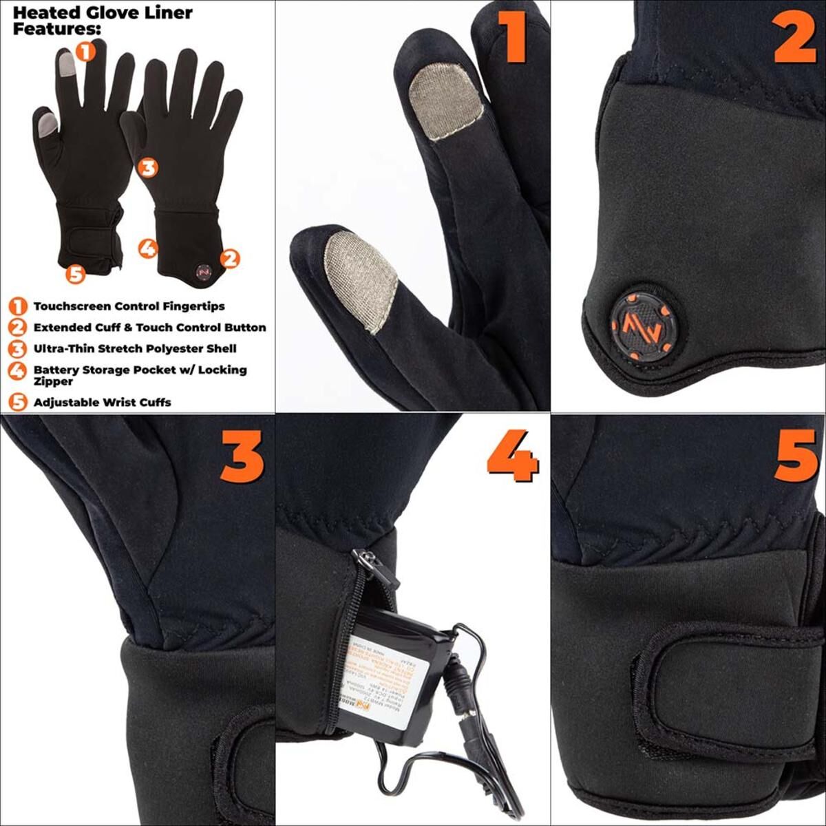 Unisex Heated Glove Liner