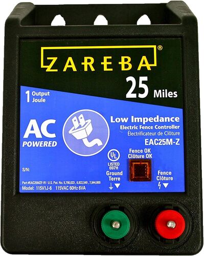 Zareba 25 Mile AC Powered Low Impedance Charger