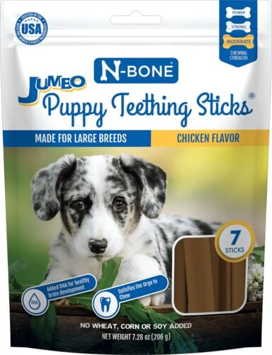 N-Bone Jumbo Puppy Teething Sticks 7-Count