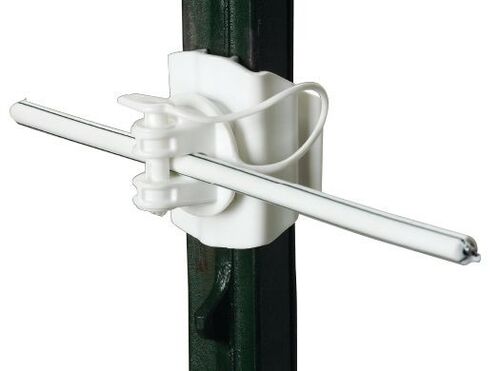 T-Post Wide Jaw Pinlock Insulator White