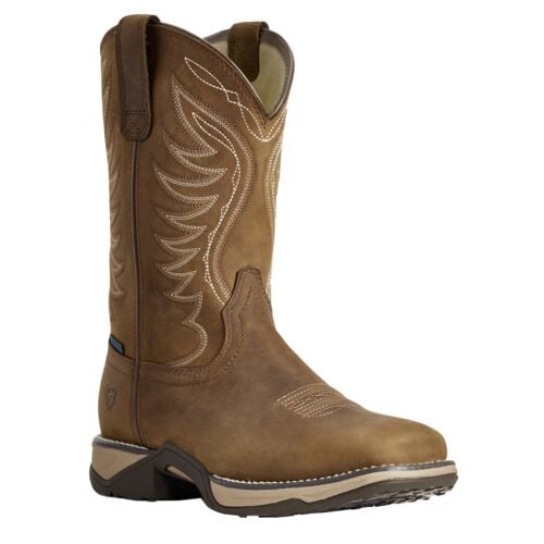 Women's Anthem Waterproof Western Boot in Distressed Brown
