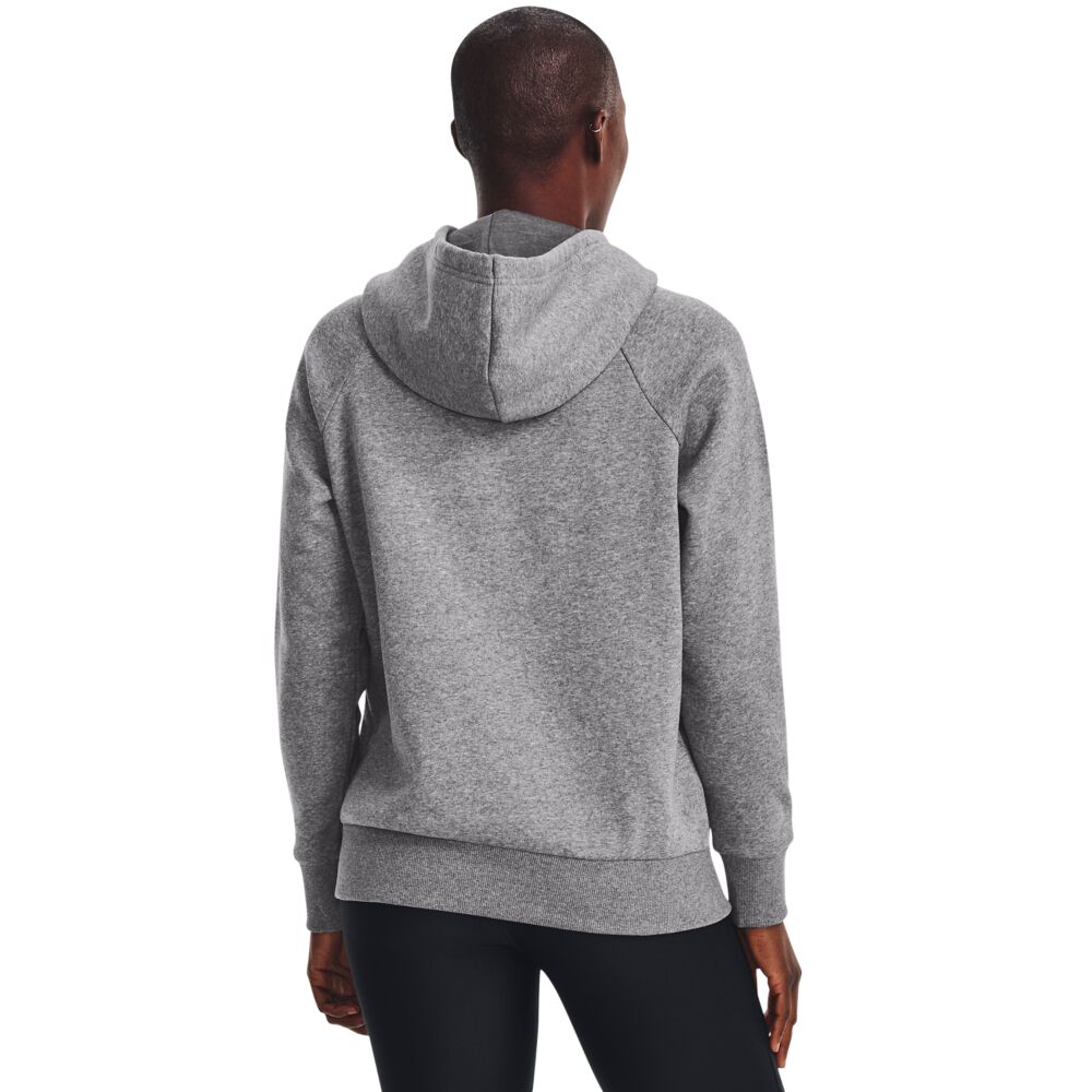Women's UA Rival Fleece Hoodie in Castlerock Light Heather/Black
