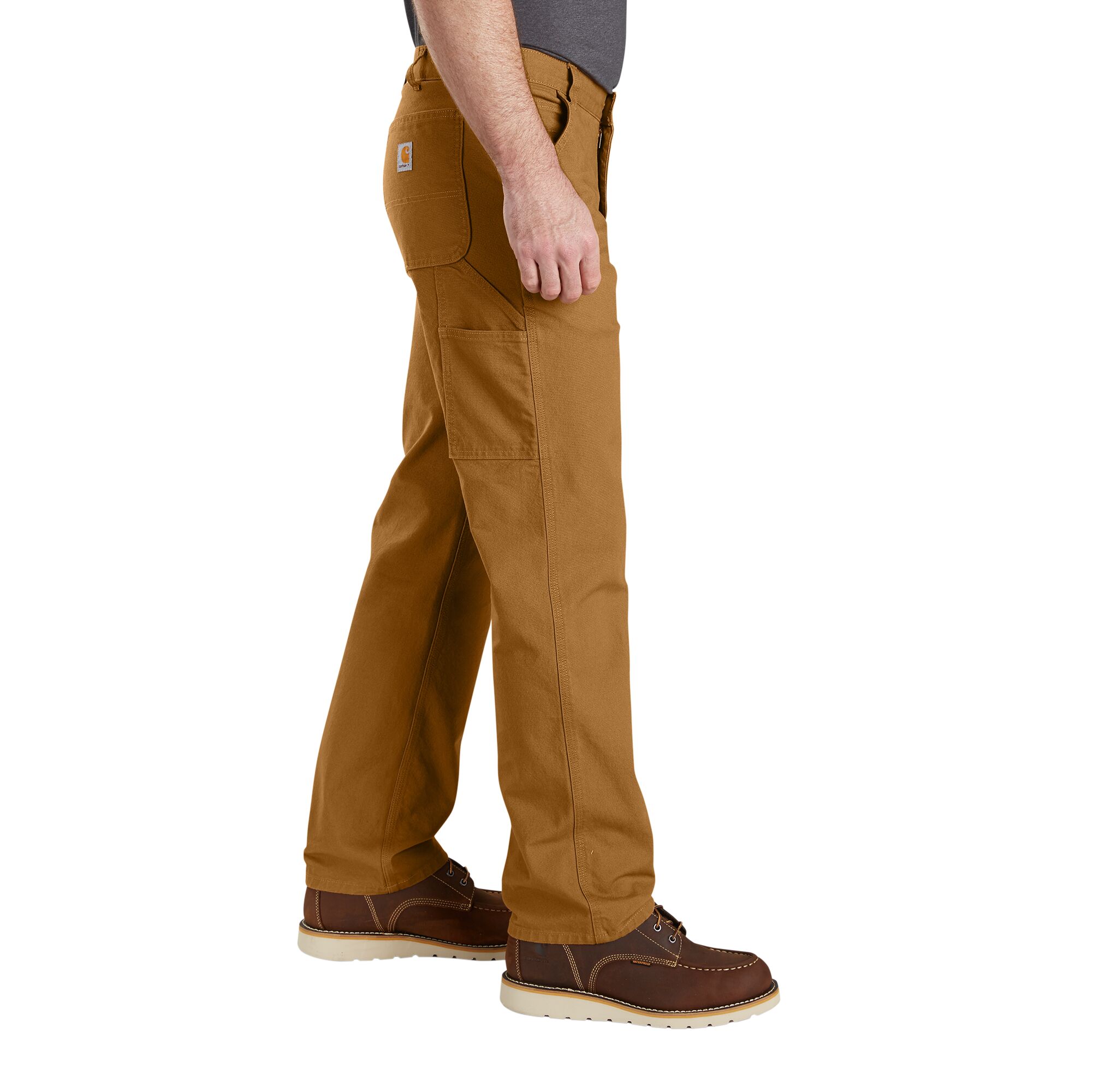 Men's Rugged Flex Relaxed Fit Duck Utility Work Pant in Carhartt Brown