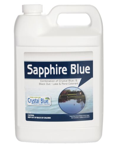 Colorant Pour Étang Et Lac - Bleu Saphir - 1 Gallon (3,8L) - Traite Jusqu'à 1 Acre - Écologique