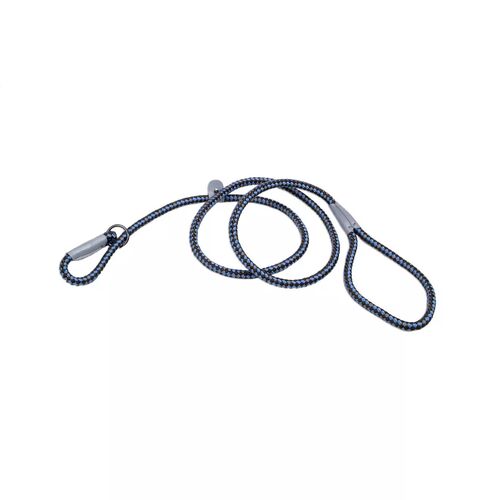 K9 Explorer Reflective Braided Rope Slip Dog Leash in Sapphire - 1/2" x 6'