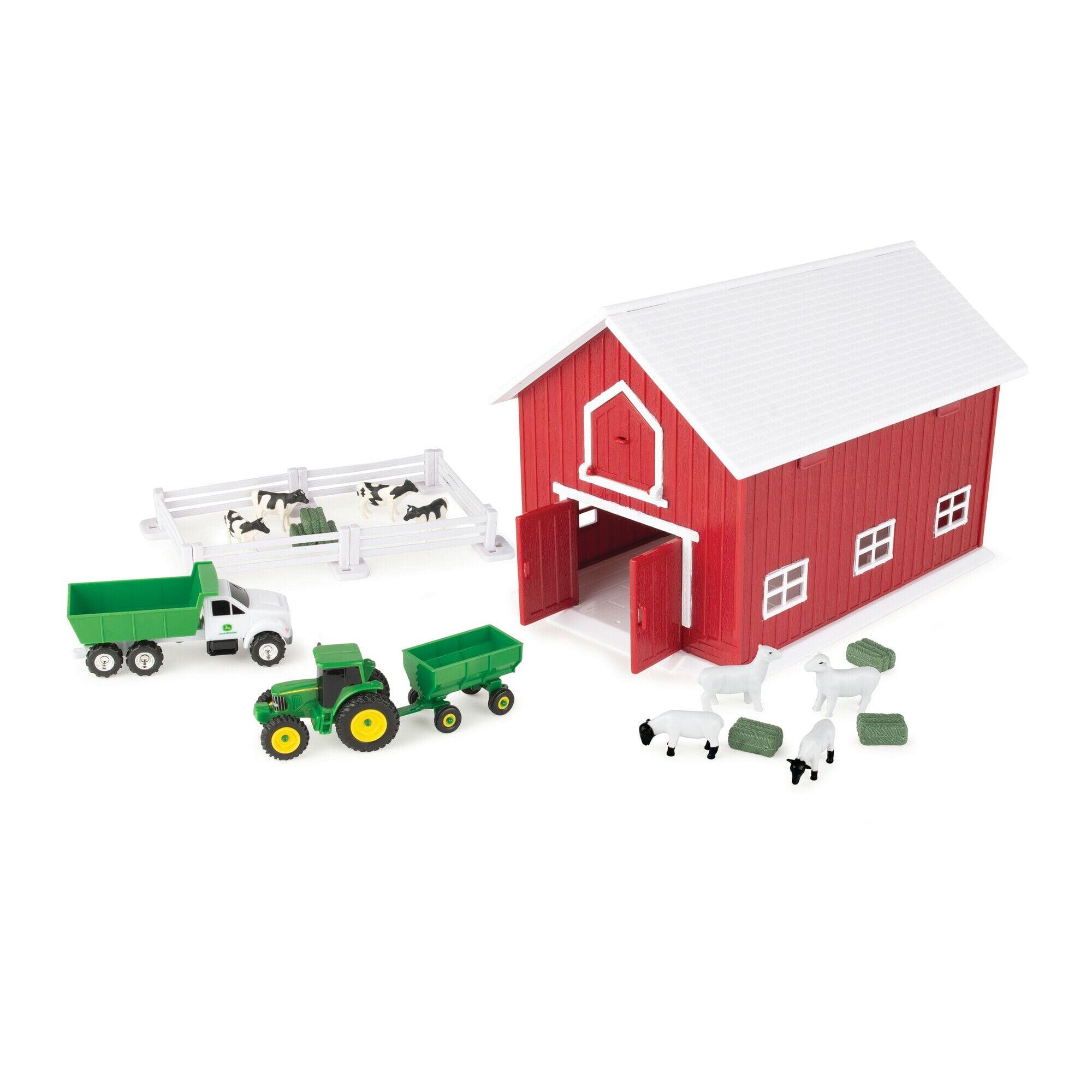 John Deere 24 Piece Farm Playset with Red Barn, image size:2000x2000
