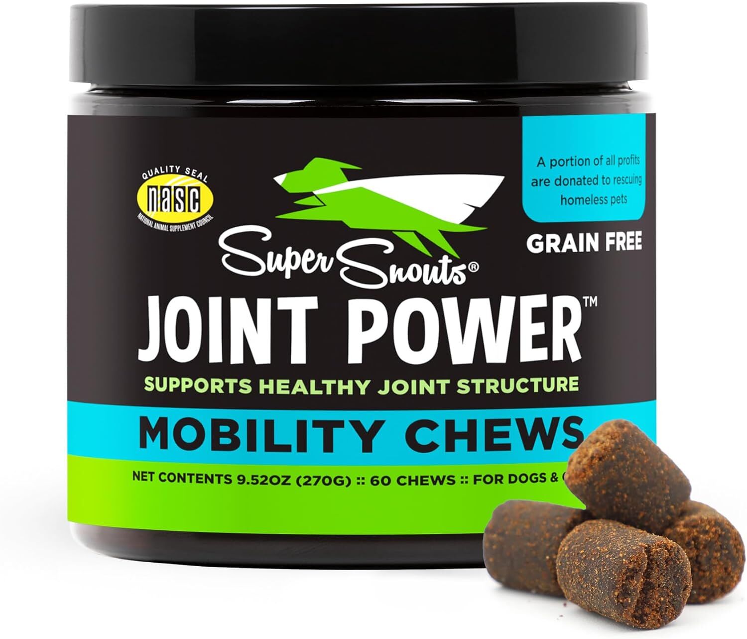 Joint Power 100% Green Lipped Mussels for Dogs & Cats 60-Count