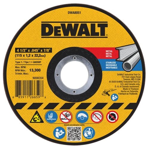 Metal Cut-Off Wheel - 4-1/2" x 0.045 x 7/8"