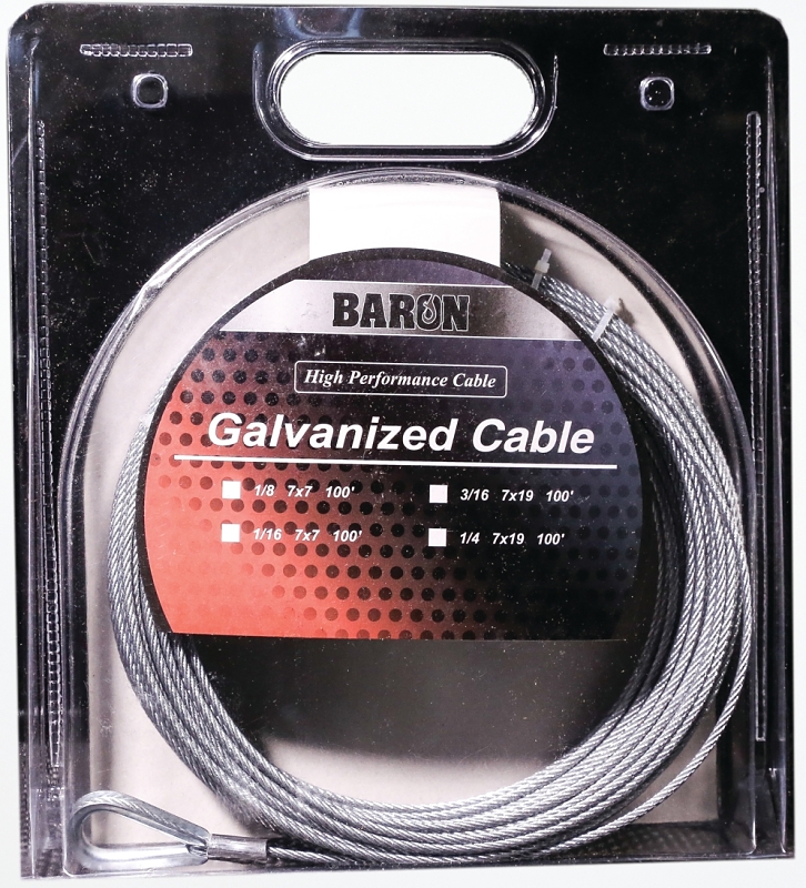 Cable Galv Precut 7X19 1/4 100