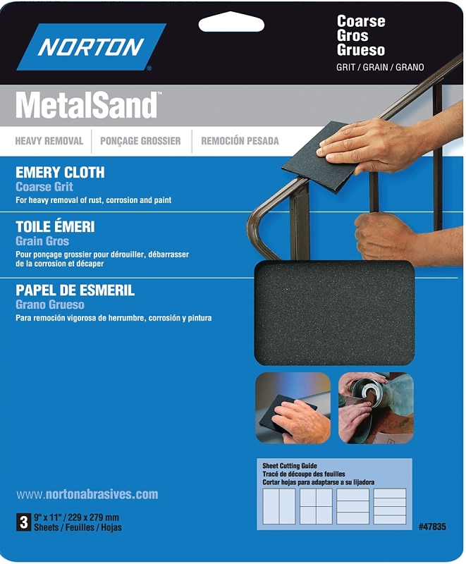 Metalsand 07660747835 Sanding Sheet - Pack of 3