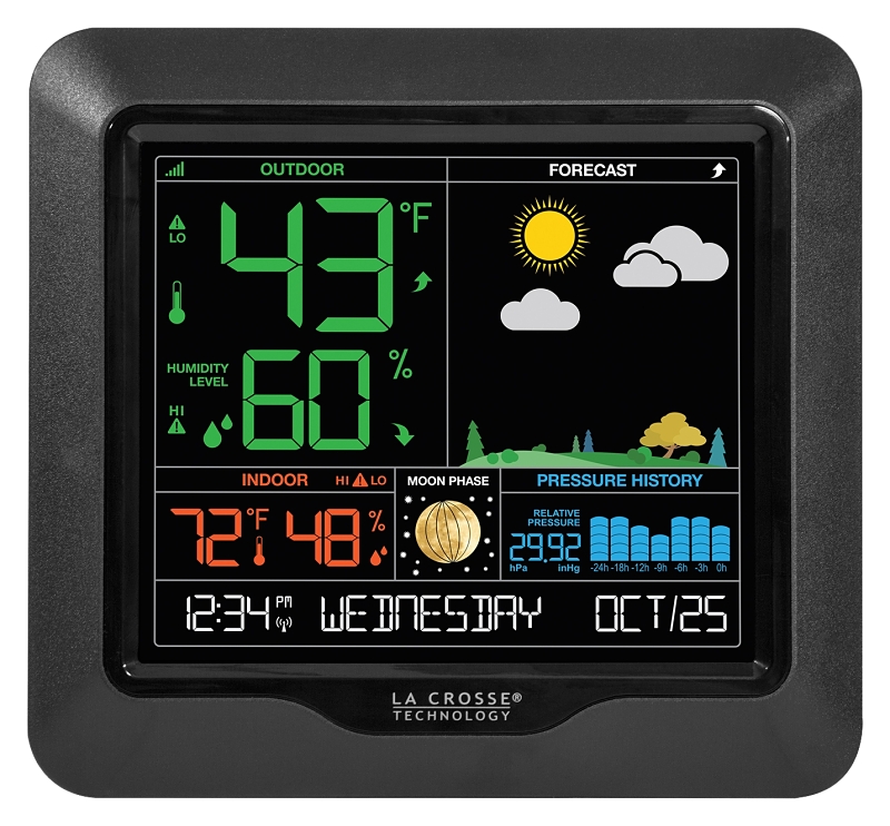 Weather Station With Backlight And Barometric Pressure