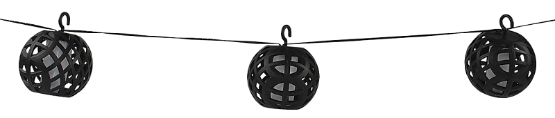 Solar Dancing Flame Rattan Ball String Light