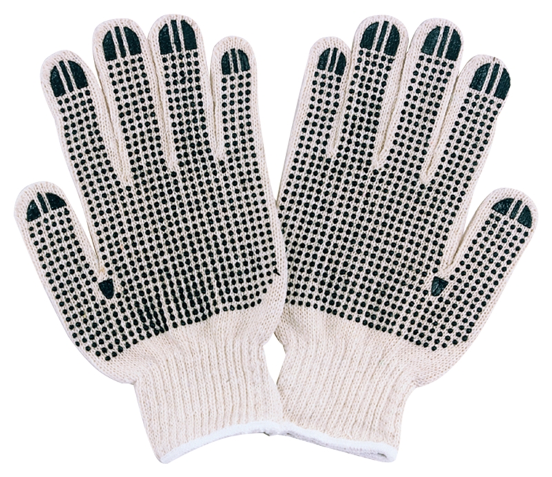 Knitted Work Gloves With Pvc Dots