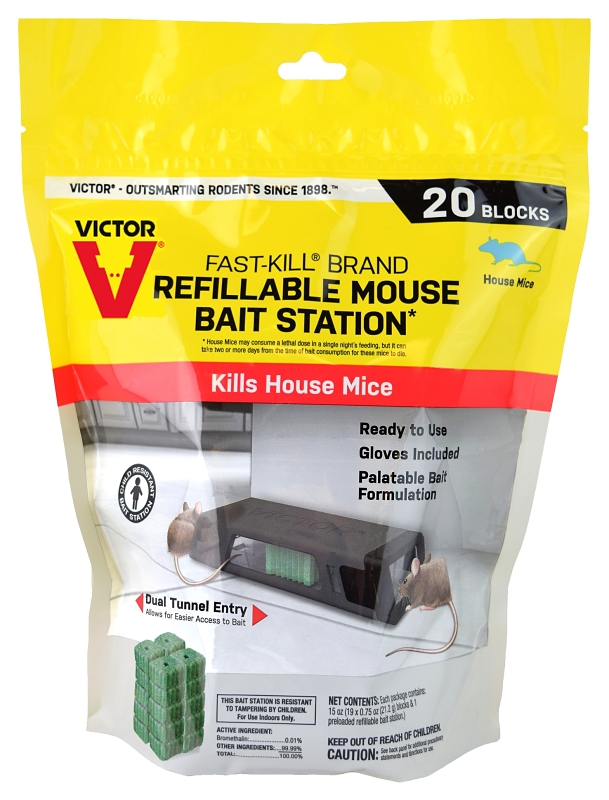 Fast-Kill M923 Mouse Bait Station - Case of 20