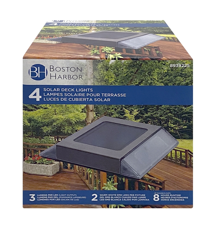 Solar Deck Light - Pack of 4