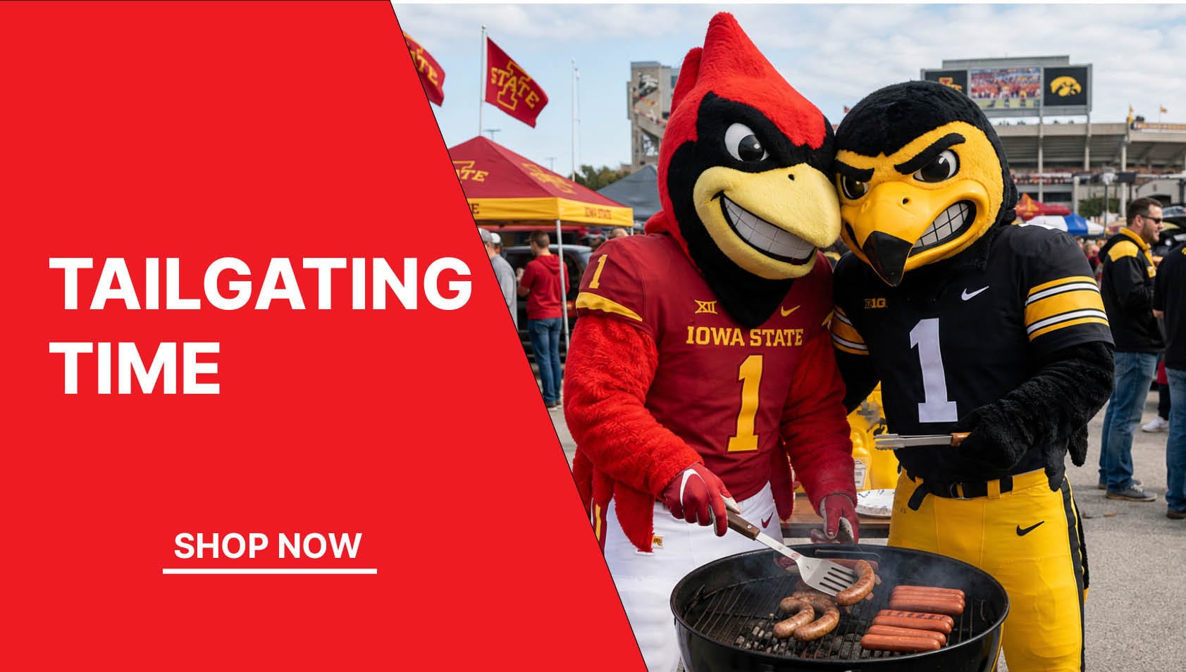cheer for your favorite team at the tailgate