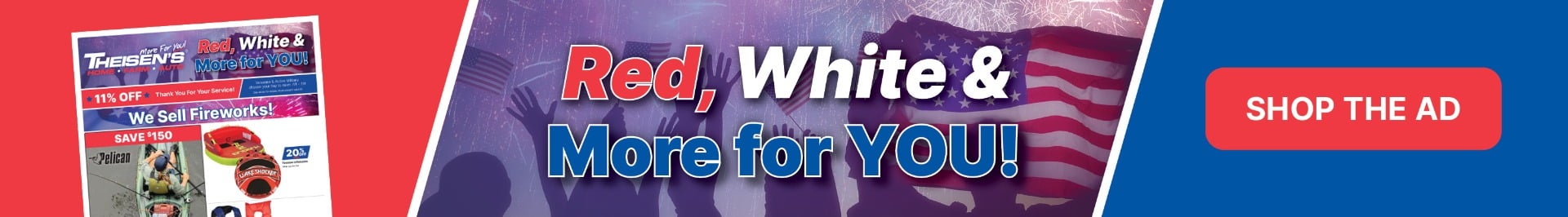 Red, White and More for you Sale