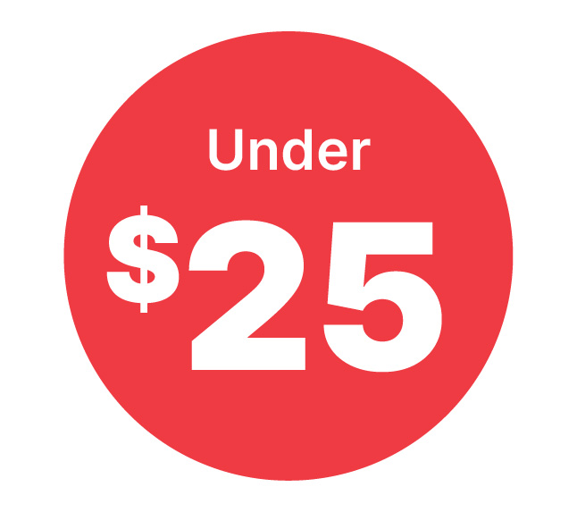 under $25