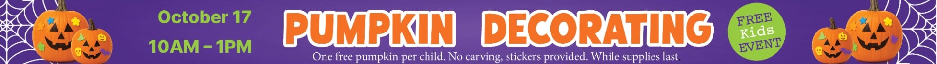free pumpkin decorating event