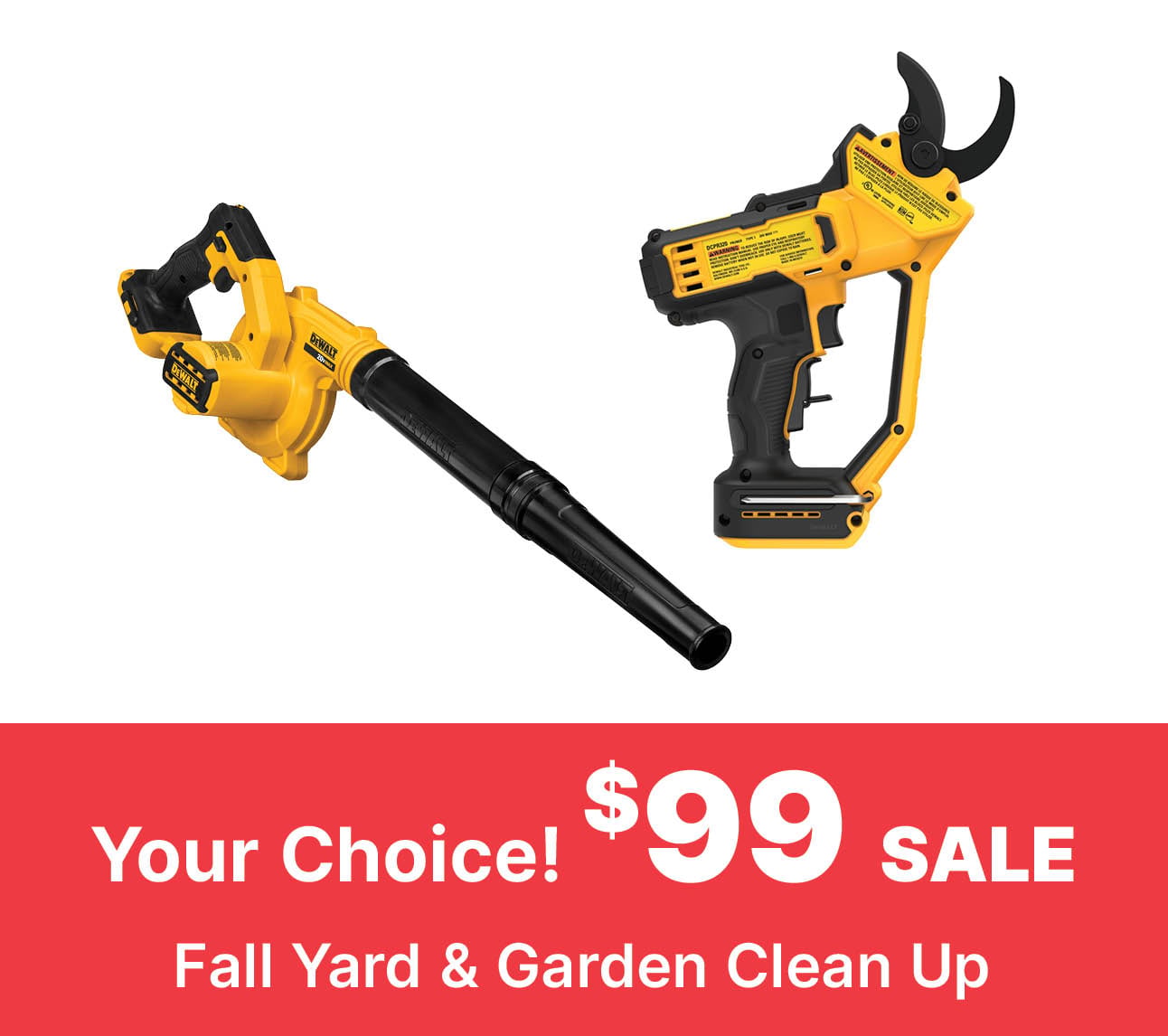 dewalt lawn tools on sale